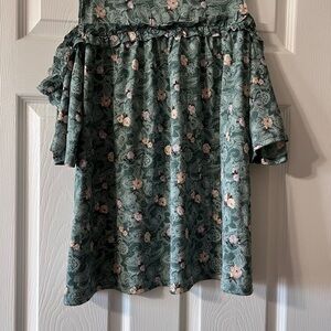 Floral Green Blouse